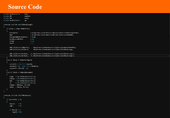 Source code for any NinjaTrader product